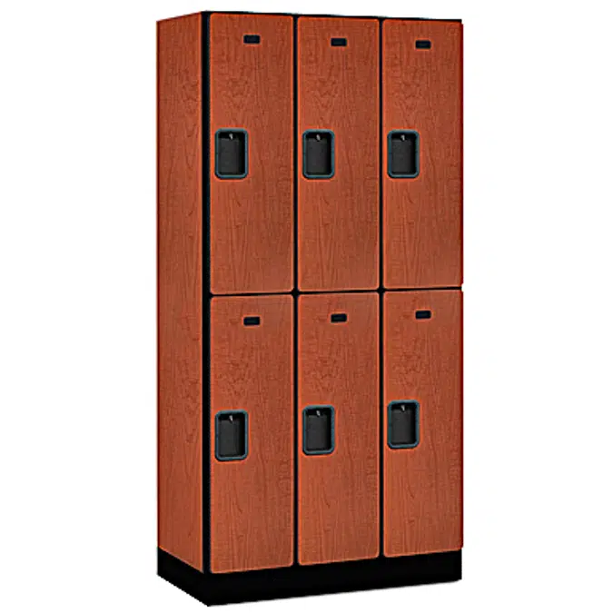 32000 Series Designer Wood Lockers - Double Tier - 3 Wide