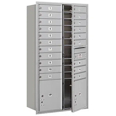 Image pour 3700 Series Recessed Mounted 4C Horizontal Mailboxes - Front Loading - Maximum Height Units