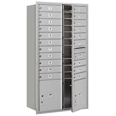 imagem para 3700 Series Recessed Mounted 4C Horizontal Mailboxes - Front Loading - Maximum Height Units