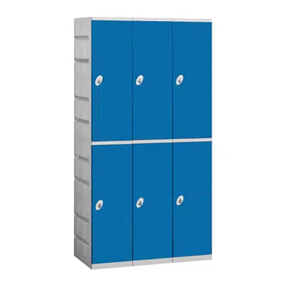 billede til 92000 Series Plastic Lockers - Double Tier - 3 Wide