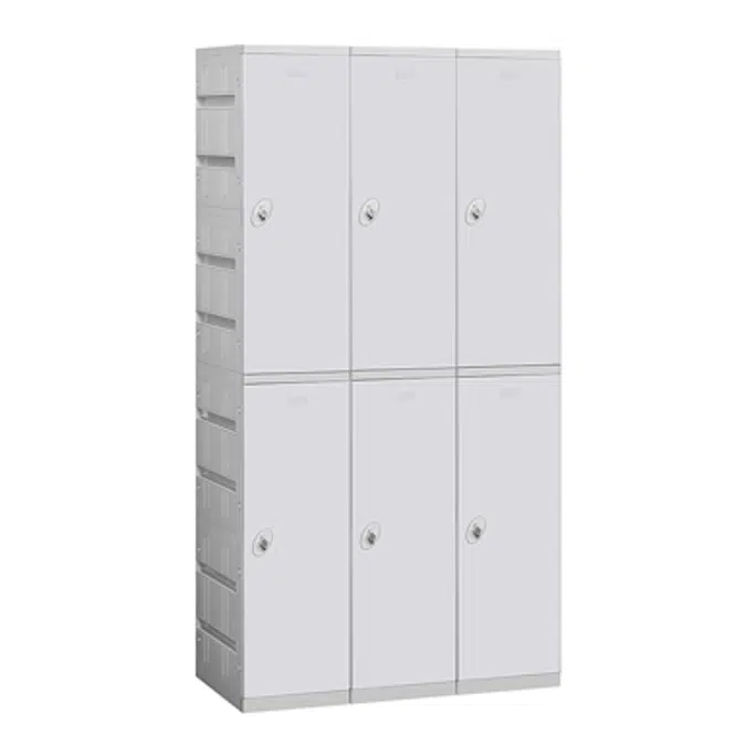 92000 Series Plastic Lockers - Double Tier - 3 Wide