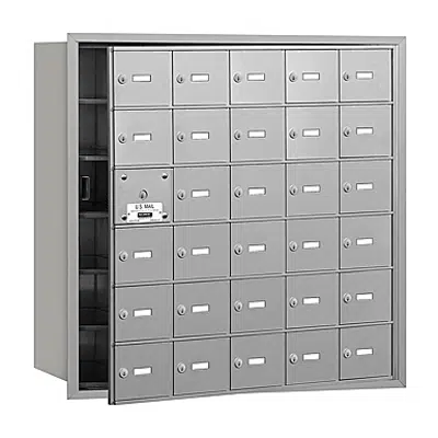 imagem para 3600 Series Recessed Mounted 4B+ Horizontal Mailboxes-Front Loading-6 Door High Units