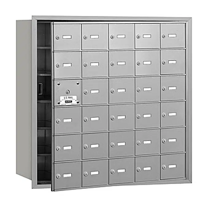 3600 Series Recessed Mounted 4B+ Horizontal Mailboxes-Front Loading-6 Door High Units