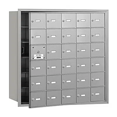 Image for 3600 Series Recessed Mounted 4B+ Horizontal Mailboxes-Front Loading-6 Door High Units