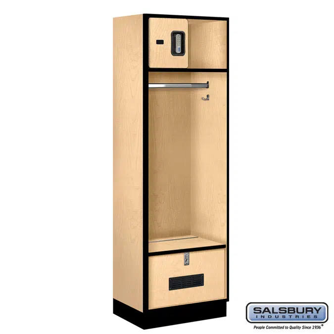 30000E Series Designer Wood Open Access Lockers
