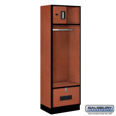 画像 30000E Series Designer Wood Open Access Lockers