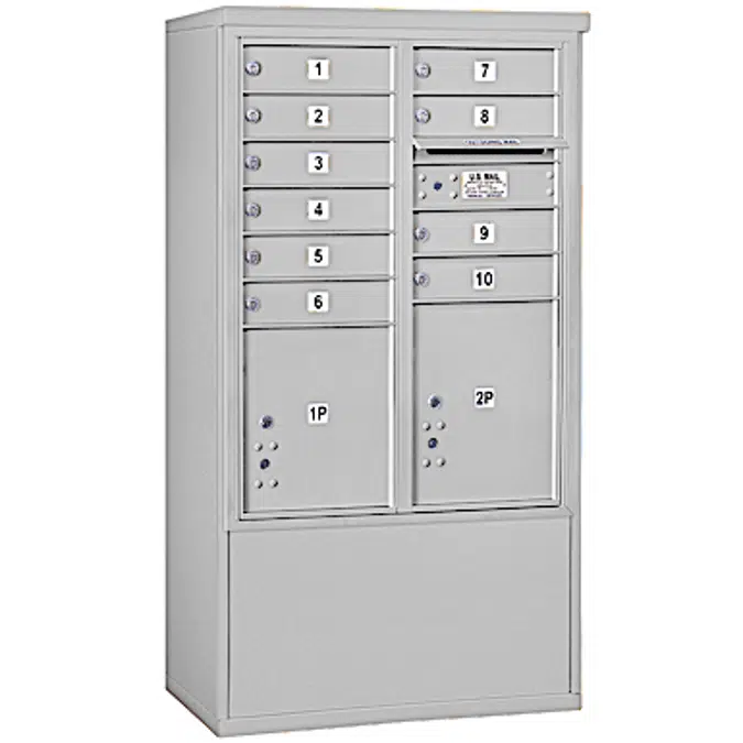 3900 Series Free-Standing 4C Horizontal Mailboxes - 10 Door High Units