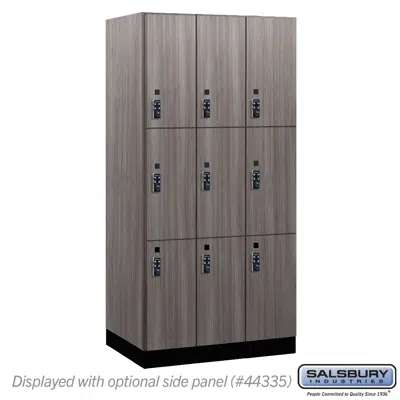 Image pour 43000R Series Premier Wood Lockers - Triple Tier - Resettable Combination Locks - 3 Wide