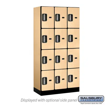 Image for 24000E Series Designer Wood Lockers - Four Tier - Electronic Locks - 3 Wide
