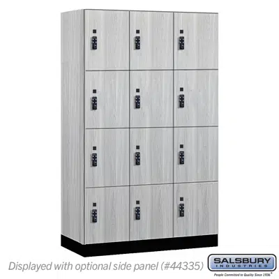 billede til 15-44000R Series Premier Wood Lockers - Four Tier - Resettable Combination Locks - 3 Wide