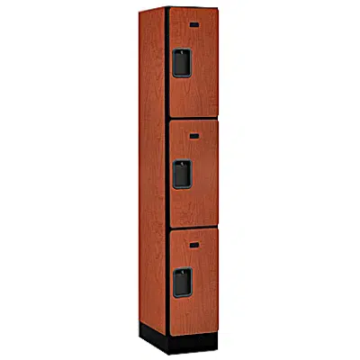 33000 Series Designer Wood Lockers - Triple Tier - 1 Wide için görüntü