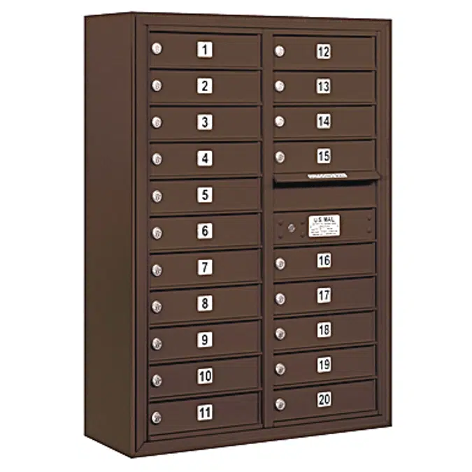 3800 Series Surface Mounted 4C Horizontal Mailboxes - 11 Door High Units