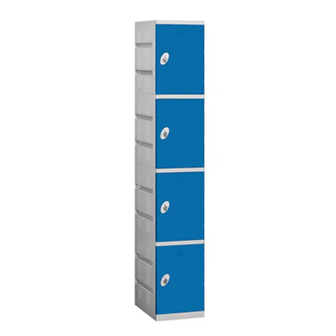 94000 Series Plastic Lockers - Four Tier - 1 Wide