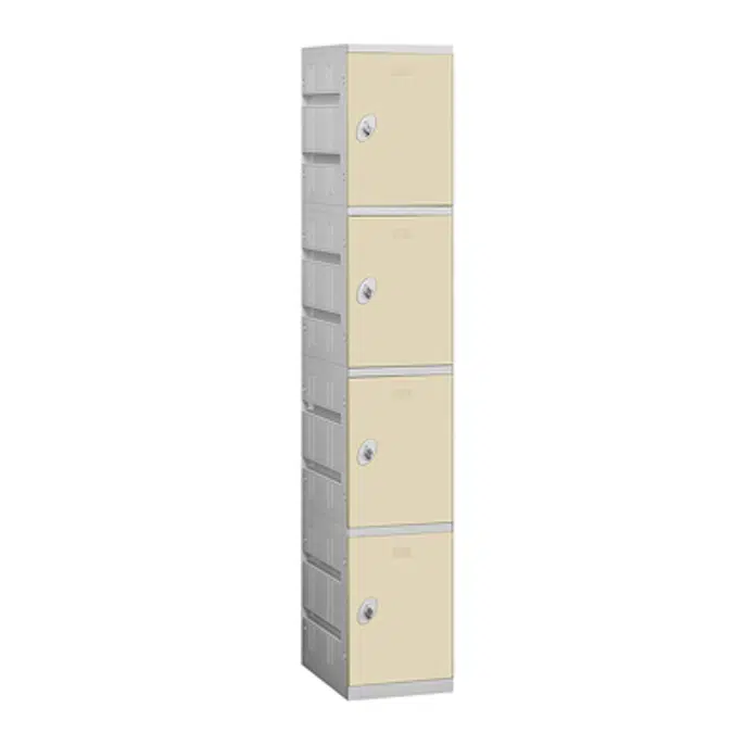 94000 Series Plastic Lockers - Four Tier - 1 Wide