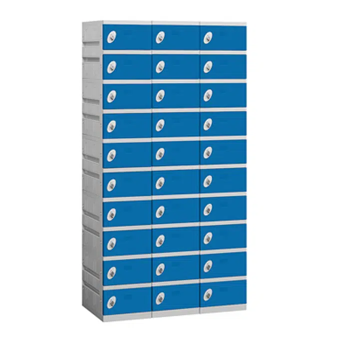 90000 Series Plastic Lockers - Ten Tier - 3 Wide