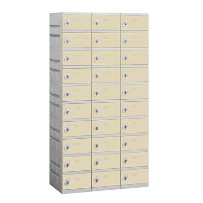 90000 Series Plastic Lockers - Ten Tier - 3 Wide