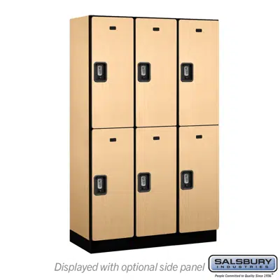 Image for 22000R Series Designer Wood Lockers - Double Tier - Resettable Combination Locks - 3 Wide