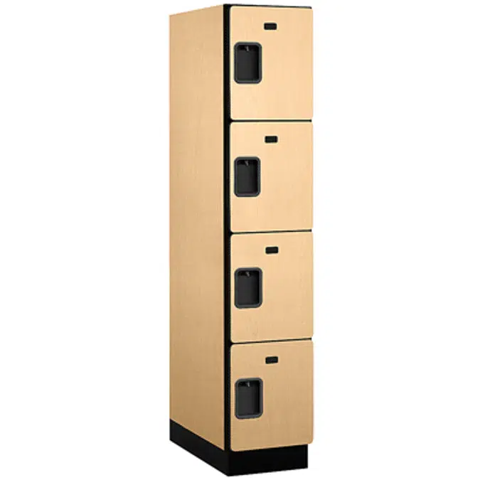 24000 Series Designer Wood Lockers - Four Tier - 1 Wide