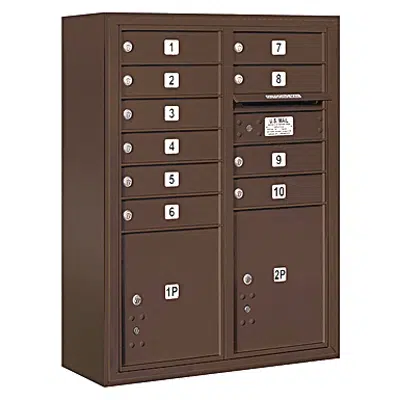 imagem para 3800 Series Surface Mounted 4C Horizontal Mailboxes - 10 Door High Units