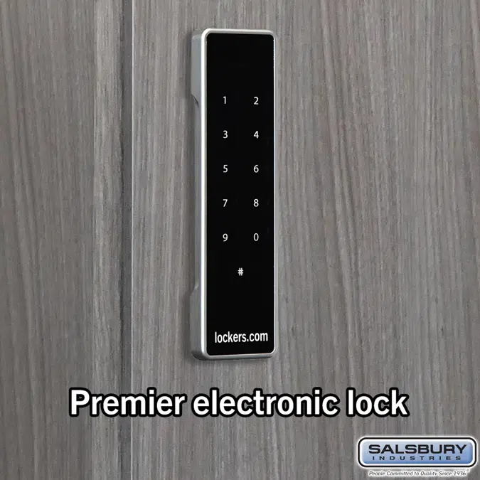 18-44000E Series Premier Wood Lockers - Four Tier - Electronic  Locks - 1 Wide