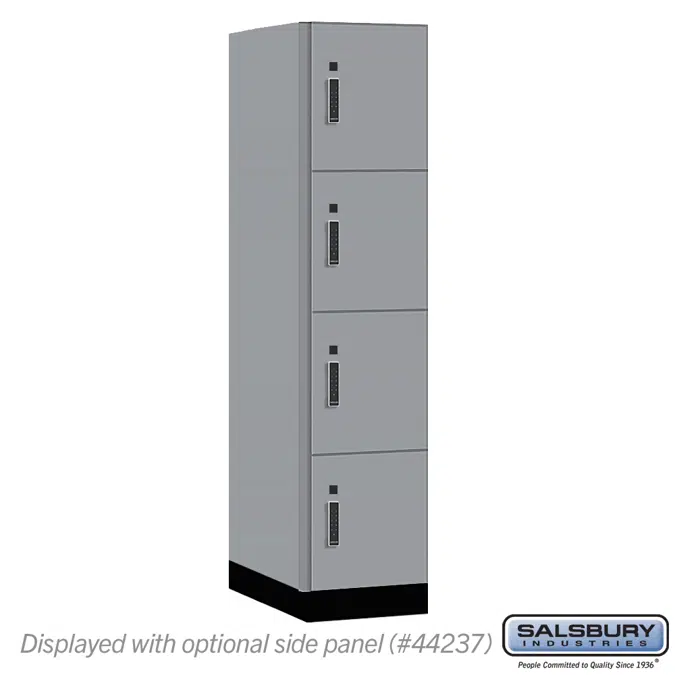 18-44000E Series Premier Wood Lockers - Four Tier - Electronic  Locks - 1 Wide