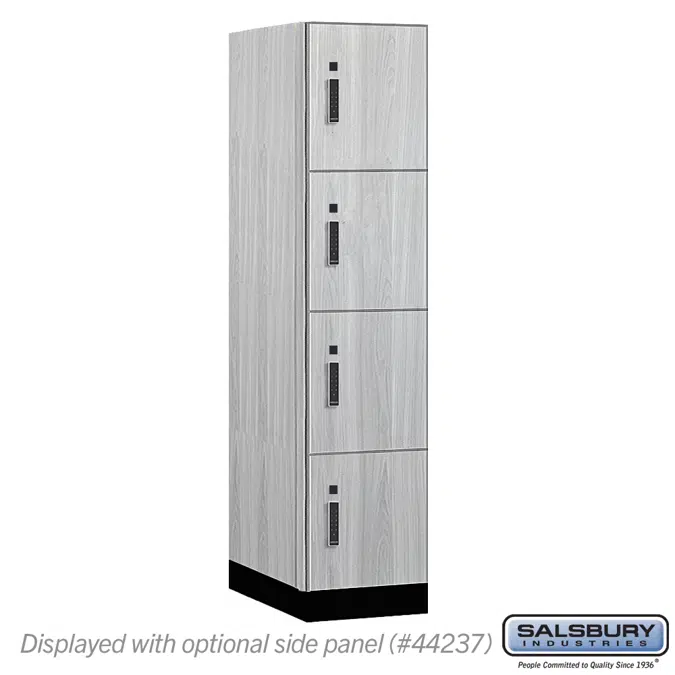 18-44000E Series Premier Wood Lockers - Four Tier - Electronic  Locks - 1 Wide