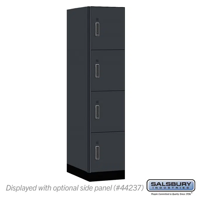 18-44000E Series Premier Wood Lockers - Four Tier - Electronic  Locks - 1 Wide