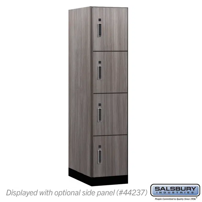 18-44000E Series Premier Wood Lockers - Four Tier - Electronic  Locks - 1 Wide