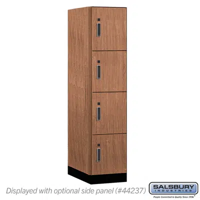 afbeelding voor 18-44000E Series Premier Wood Lockers - Four Tier - Electronic  Locks - 1 Wide