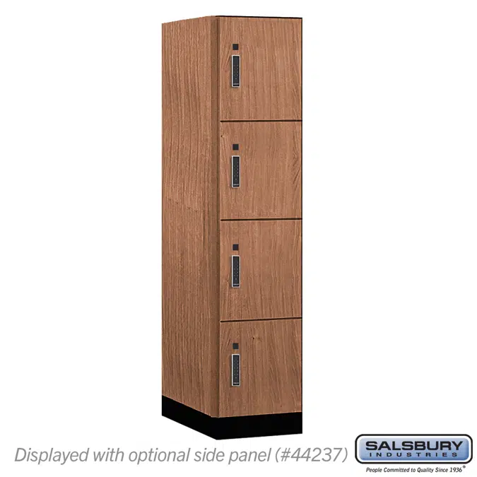 18-44000E Series Premier Wood Lockers - Four Tier - Electronic  Locks - 1 Wide