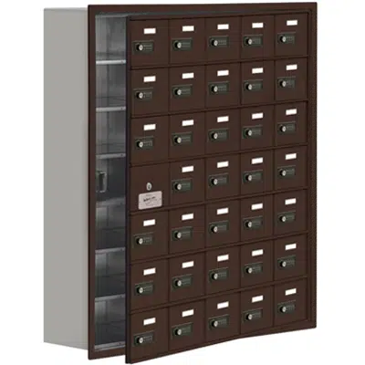 19100 Series Cell Phone Lockers-Recessed Mounted-7 Door High Units-8 Inch Deep Compartments için görüntü