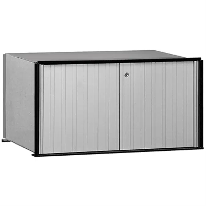 2200 Series Aluminum Mailboxes-Rack Ladder System-2 Unit High Wall Installation