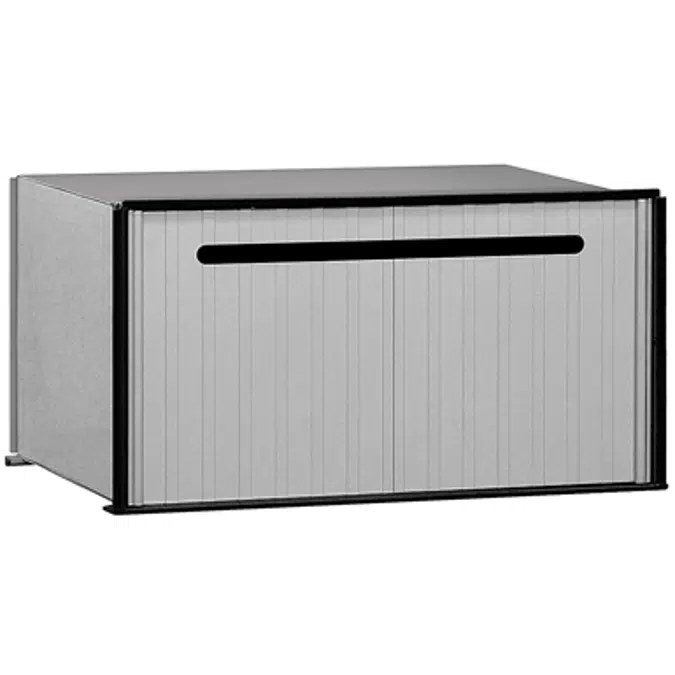 2200 Series Aluminum Mailboxes-Rack Ladder System-2 Unit High Wall Installation