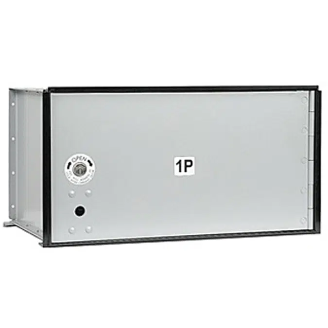2200 Series Aluminum Mailboxes-Rack Ladder System-2 Unit High Wall Installation