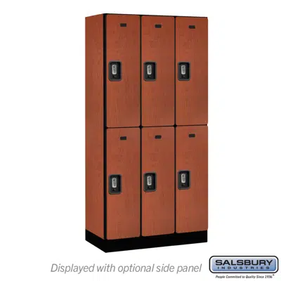 Image for 32000R Series Designer Wood Lockers - Double Tier - Resettable Combination Locks - 3 Wide