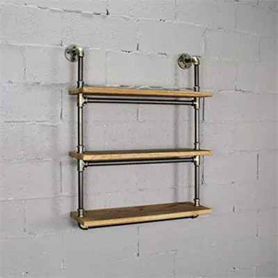 Image for Furniture Pipeline Juneau Industrial Chic 30 Wide 3-Tier Wall Mounted Etagere Bookcase