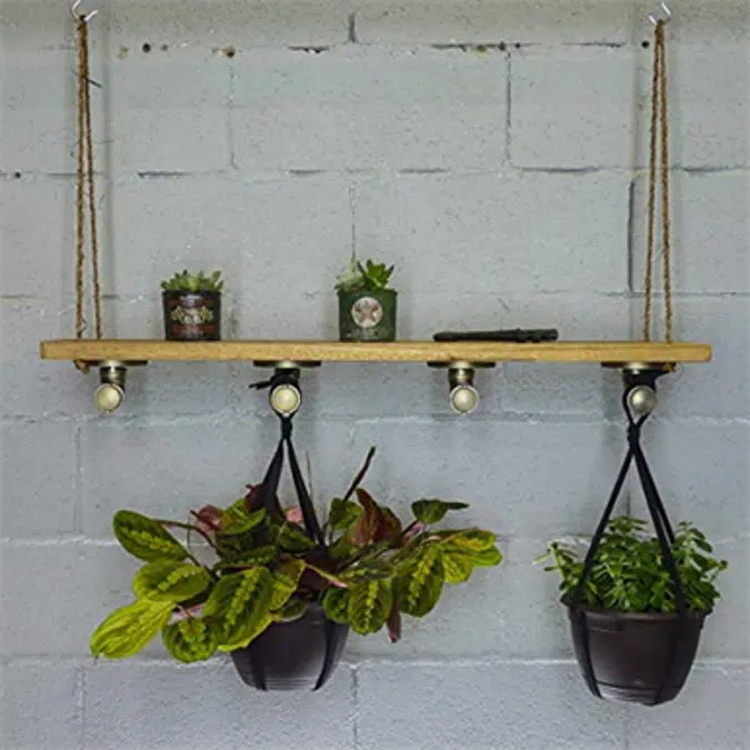 Furniture Pipeline Portland Industrial Chic Hanging Shelf Planter