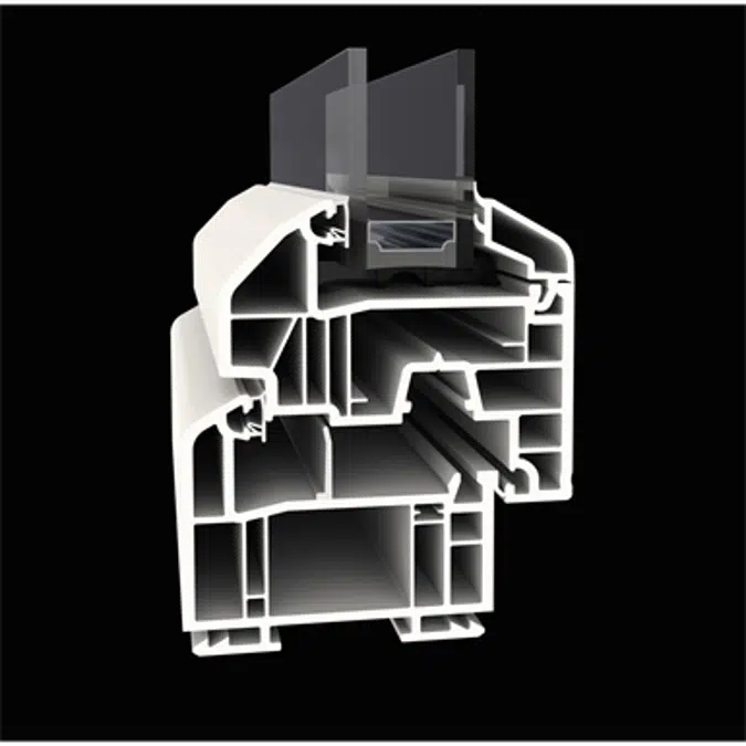 Double Casement Window - Block frame installation - IN'ALPHA 70 - OF2