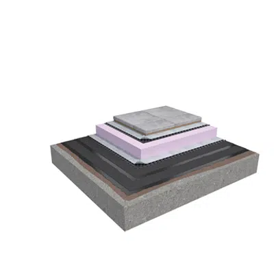 Image for Base KL 2-layer inverted roof system for paving slabs on concrete insulated with XPS