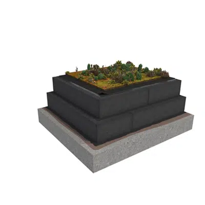 Image for Membrane 5 1-layer compact roof system for extensive green roof on concrete insulated with cellular glass
