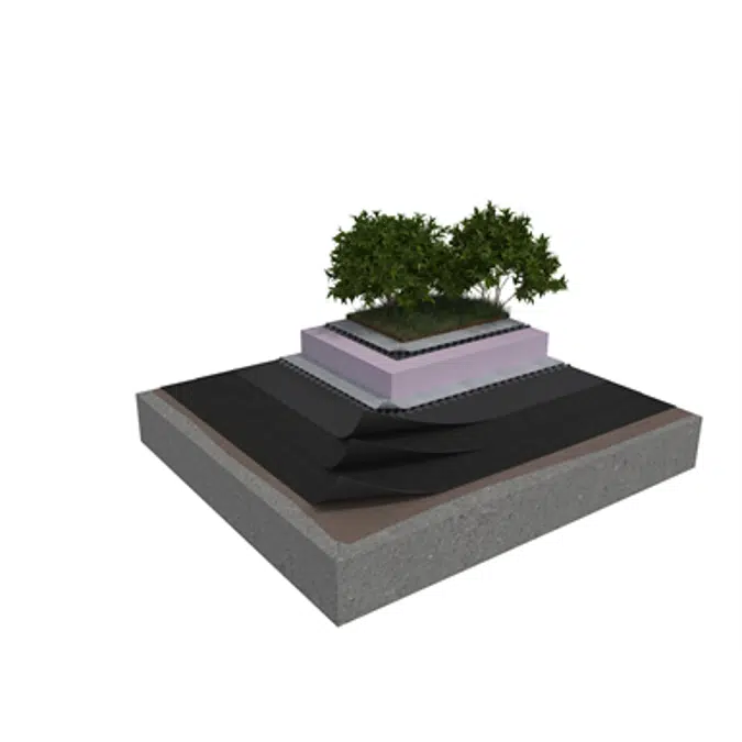 Objetos BIM - ¡Descarga gratis! Base SV 2-layer inverted roof system ...