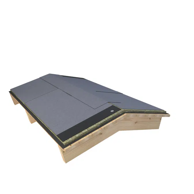 BIM objects - Free download! Mono PM 1-layer system, ridge ≤ 3,6 ...