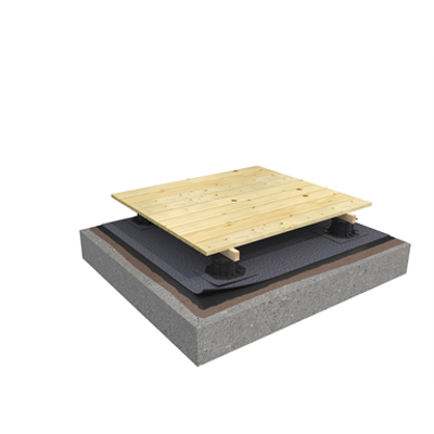 Image for Mono PM 1-layer roof system for wooden deck on pad on concrete non-insulated
