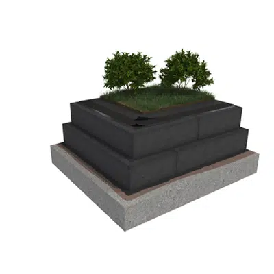 Image for Membrane 5 1-layer compact roof system for semi-intensive green roof on concrete insulated with cellular glass