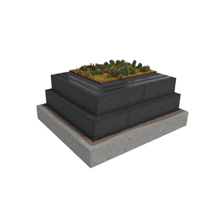 Image for Base KL 2-layer compact roof system for extensive green roof on concrete insulated with cellular glass
