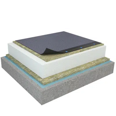 Obrázek pro Mono PM 1-layer system of SBS-modified bitumen on concrete insulated with mineral wool and expanded polystyrene