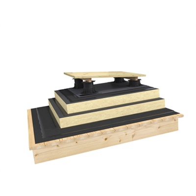 Image for Top & Base KL 2-layer compact roof system for wooden deck on pad on wooden panels insulated with PIR