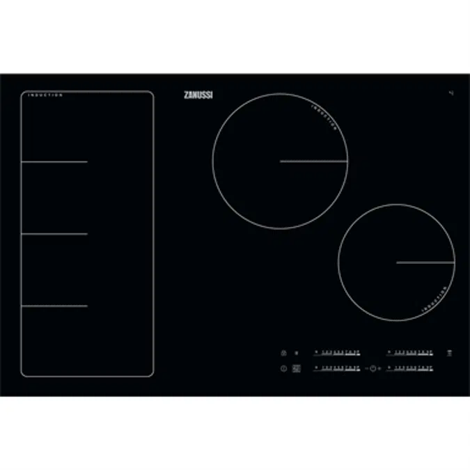 Zanussi Induction Full Hob 80 Black