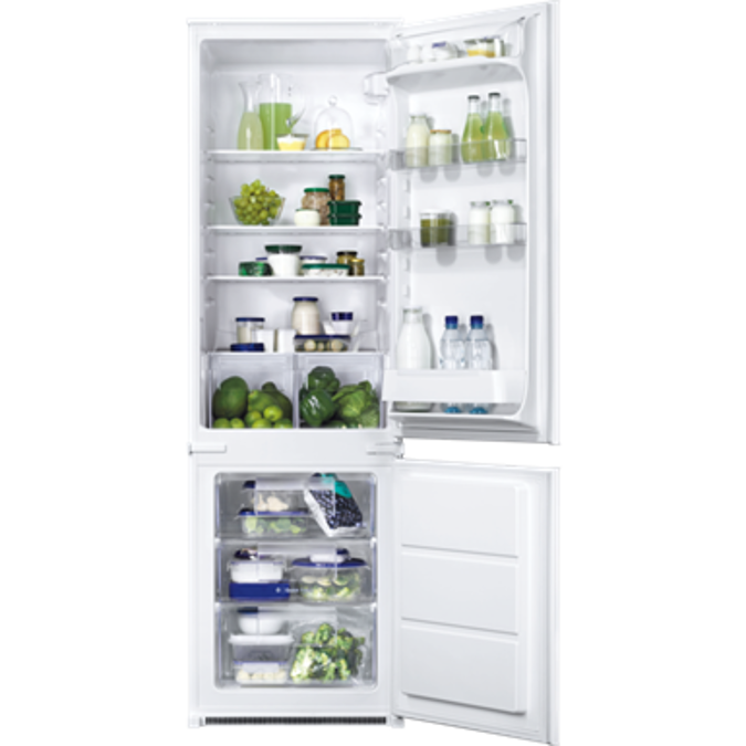 BIM objects Free download! Zanussi BI Slide Door Fridge Freezer