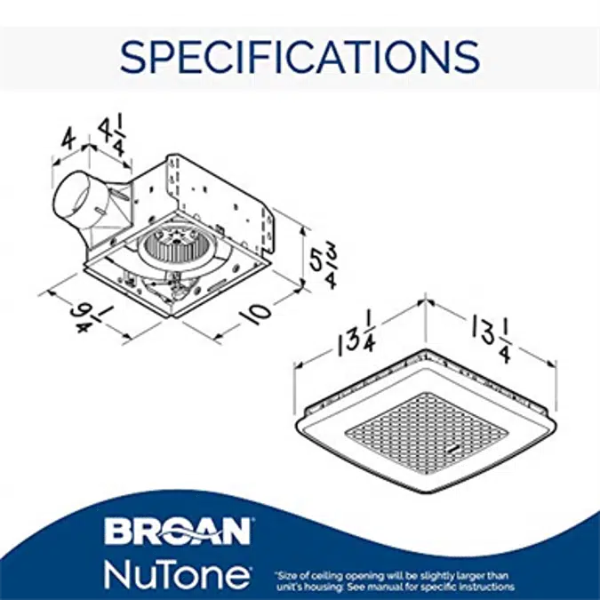 Broan-NuTone AER110RGBL ChromaComfort Ventilation Fan